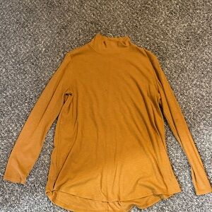 Wonderly mock-neck Ribbed long sleeve shirt size medium